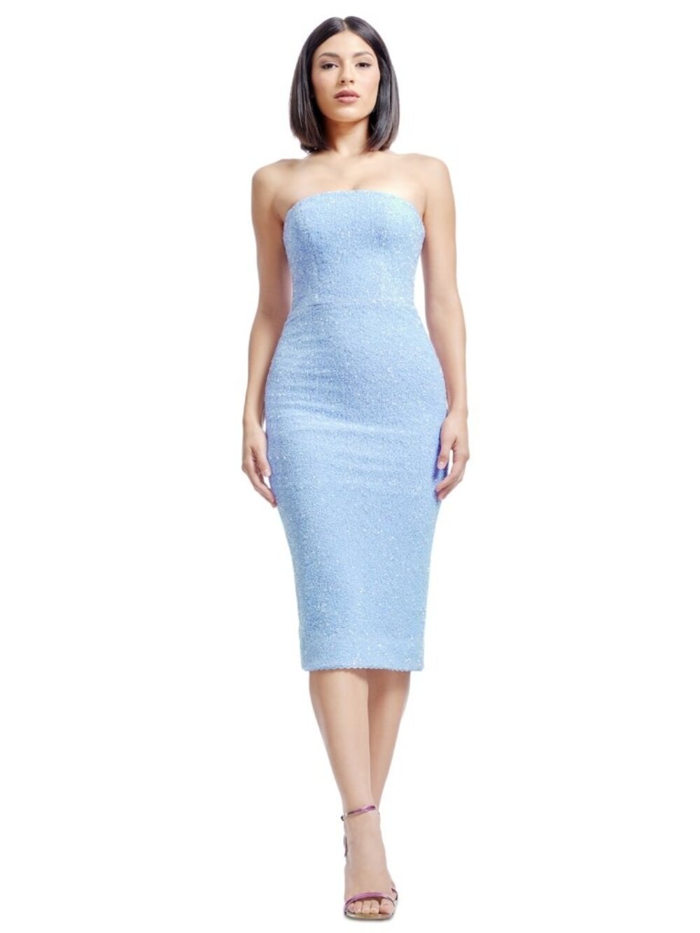Dress the Population Women's Viviana Sequined Strapless Dress Size L